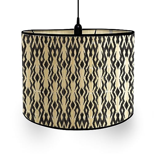 FANSU Lampenschirm fuir Tischlampe Schwarz Geometrie Lampenschirm Hängelampe Lampenabdeckung für E27 Stehlampe Tischlampe Deckenleuchte Wohnzimmer Moderner Deko (30x30x20cm,Vintage) von FANSU