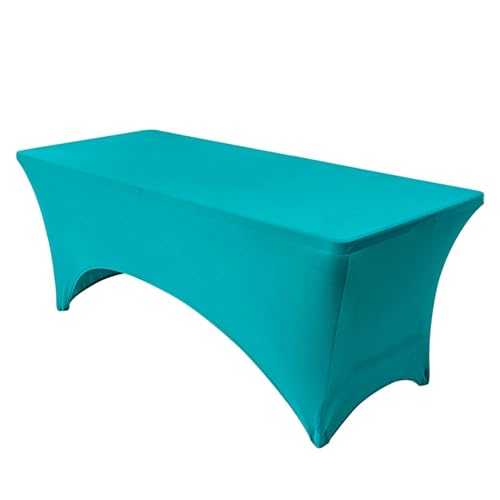 FANSU Spandex Tischdecke, Stretch Tischdecke Rechteckig Elegant Knitterfreie Elastisch Tisch Decken Waschbar für Dekoration Party Restaurant Bankett Hochzeit (Cyan,4FT/122x76cm) von FANSU