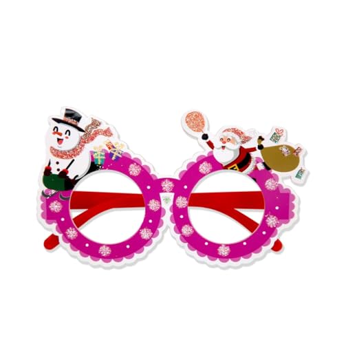 FANSWAN Weihnachtsbrille Weihnachtsmann Brille Rahmen Foto Weihnachtsdekoration 2024 Neujahr Party Supplies von FANSWAN