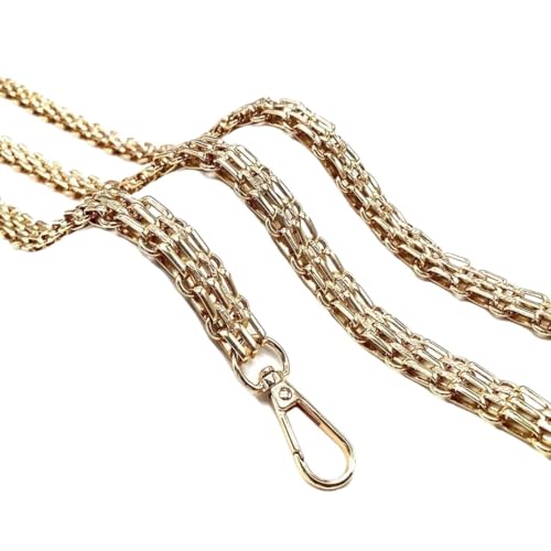 FANZNSM Breite, schwere Geldbörsenriemen aus Metall, Kette, Umhängetasche, Ersatzriemen for Handtaschen(Gold-23.6") von FANZNSM