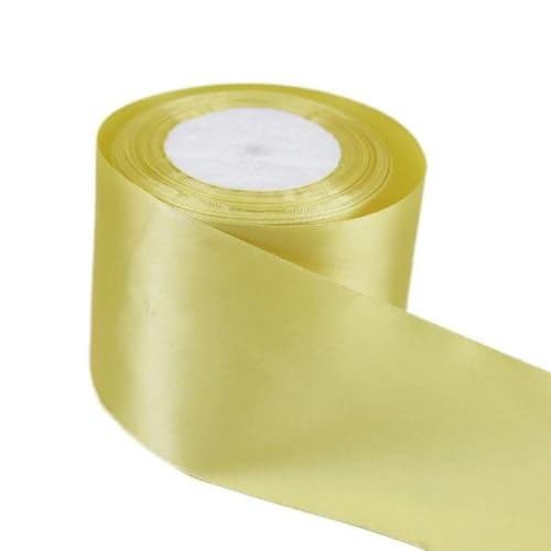 (25 Yards/Rolle) 3" (75 mm) einseitiges Satinband, Gurtband, Dekoration, Geschenkbänder, Gold von FAQIMORAX