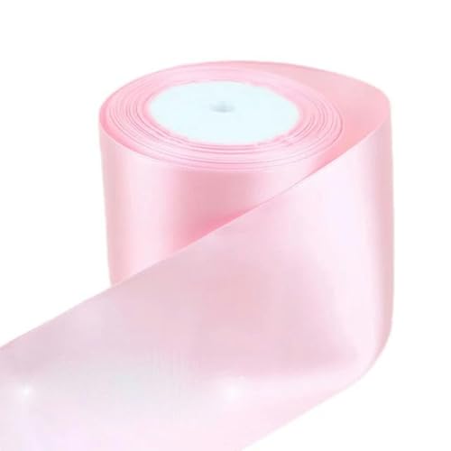 (25 Yards/Rolle) 3" (75 mm) einseitiges Satinband, Gurtband, Dekoration, Geschenkbänder, Rosa von FAQIMORAX