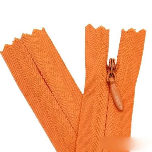 10 Stück 3#15 cm 28 cm 35 cm 40 cm 45 cm 50 cm 55 cm 60 cm Unsichtbare Reißverschlüsse Nylon-Spulenreißverschluss Schneider zum Nähen von Stoffzubehör-orange-Gesamtlänge beträgt 15 cm von FAQIMORAX