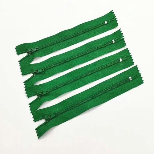 20 Stück 3# 7,5–60 cm (3–24 Zoll) geschlossener Nylon-Spiralreißverschluss zum Schneidernähen erhältlich-Grasgrün-20 Stück-40 cm von FAQIMORAX