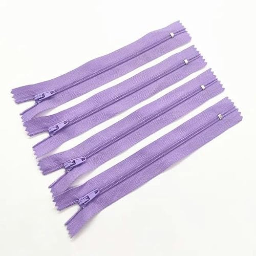 20 Stück 3# 7,5–60 cm (3–24 Zoll) geschlossener Nylon-Spiralreißverschluss zum Schneidernähen erhältlich-Hellviolett-20 Stück-40 cm von FAQIMORAX