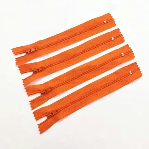 20 Stück 3# 7,5–60 cm (3–24 Zoll) geschlossener Nylon-Spiralreißverschluss zum Schneidernähen erhältlich-Orange-20 Stück-30 cm von FAQIMORAX