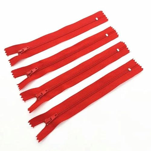 20 Stück 3# 7,5–60 cm (3–24 Zoll) geschlossener Nylon-Spiralreißverschluss zum Schneidernähen erhältlich-Rot-20 Stück-30 cm von FAQIMORAX