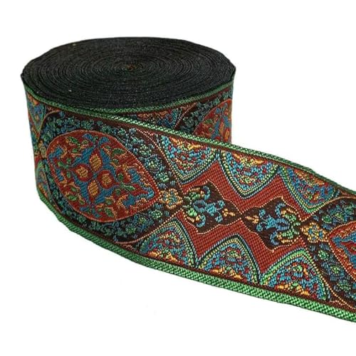 3 Yards 50mm Vintage Ethnische Stickerei Band Boho Trim DIY Kleidung Tasche Zubehör-21 von FAQIMORAX