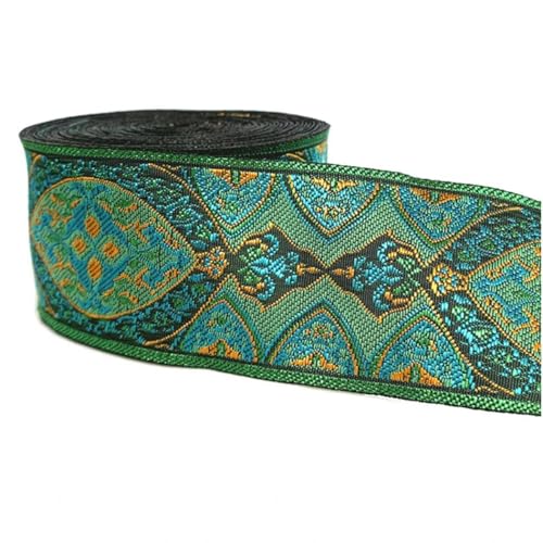 3 Yards 50mm Vintage Ethnische Stickerei Band Boho Trim DIY Kleidung Tasche Zubehör-25 von FAQIMORAX