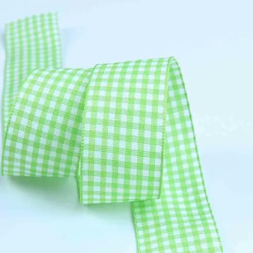 5 Meter Gingham-Bänder zum Verpacken von Partygeschenken, DIY-Haarschleifen, karierte Bänder-S006-6mm von FAQIMORAX