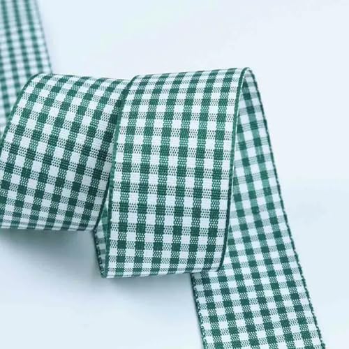 5 Meter Gingham-Bänder zum Verpacken von Partygeschenken, DIY-Haarschleifen, karierte Bänder-S024-10 mm von FAQIMORAX