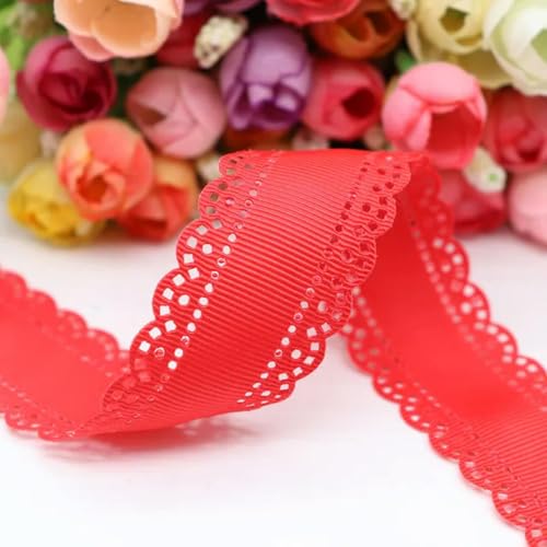 50 Yards/Lot 30mm Hohlblumen feste Ripsbänder Stoffband DIY Haarschmuck-252 von FAQIMORAX