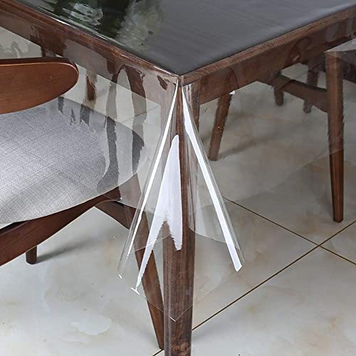 FARYODI Tischdecke Transparente Tischfolie 100x180CM - wasserdichte und abwaschbare aus PVC für den Outdoor Schützen Sie Ihren Tisch vor Schmutz von FARYODI