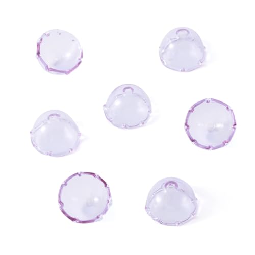 FASHEWELRY 10 x Blumen-Glasperlenkappen, Kegel, Windglocken-Charms, Kristall, Blumen-Abstandshalter für Schmuck, Ohrringe, Windspiele, 21 x 13 mm von FASHEWELRY