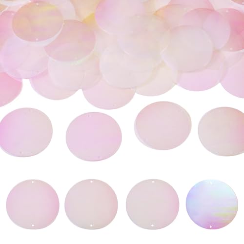FASHEWELRY 150 Stück transparente, große, flache runde PVC-Pailletten, 52 mm, AB-Farbe, Kunststoff-Pailletten mit 2 Löchern, für DIY-Windspiele, Nähen, Basteln, Hängeornament FASHEWELRY 150 Stück transparente, große, flache runde PVC-Pailletten, 52 mm, AB-Farbe, Kunststoff-Pailletten mit 2 Löchern, für DIY-Windspiele, Nähen, Basteln, Hängeornament von FASHEWELRY