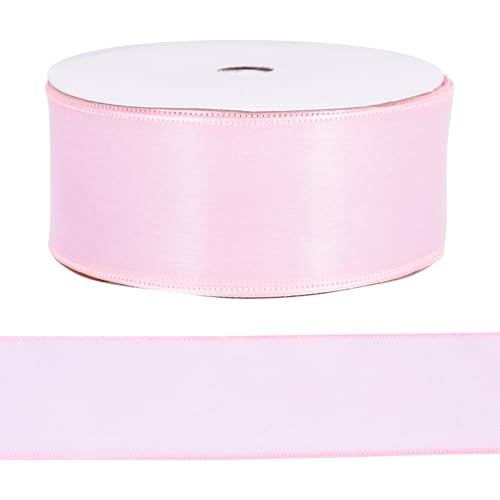 FASHEWELRY Durchsichtiges Organzaband, 3,8 cm, Rosa, Chiffonband, dünnes Organza-Tüllband für Hochzeit, Geschenkpapier, Blumenstrauß, Brautparty, Geschenk, 20 Meter von FASHEWELRY