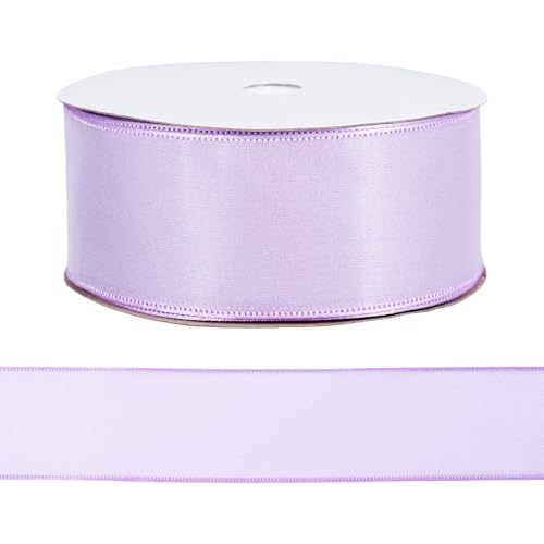 FASHEWELRY Durchsichtiges Organzaband, 3,8 cm, violettes Chiffonband, dünnes Organza-Tüllband für Hochzeit, Geschenkpapier, Blumenstrauß, Brautparty, Geschenk, 20 Meter von FASHEWELRY