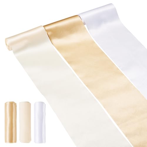 FASHEWELRY Polyester-Satinband, doppelseitig, 10 cm breit, weiches Stoffband, Rolle für Bastelarbeiten, Schleifen, Blumenstrauß, Verpackung, Hochzeitsdekoration, 15 m von FASHEWELRY