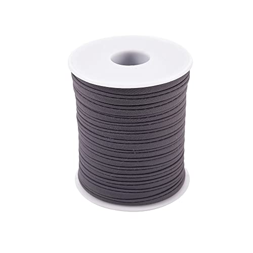 Fashewelry 20 Meter weiche elastische Schnur, grau, Nylon, Näh-Gummiband, flach, 5 x 3 mm, für DIY-Schmuck, Basteln, Nähen und Basteln von FASHEWELRY