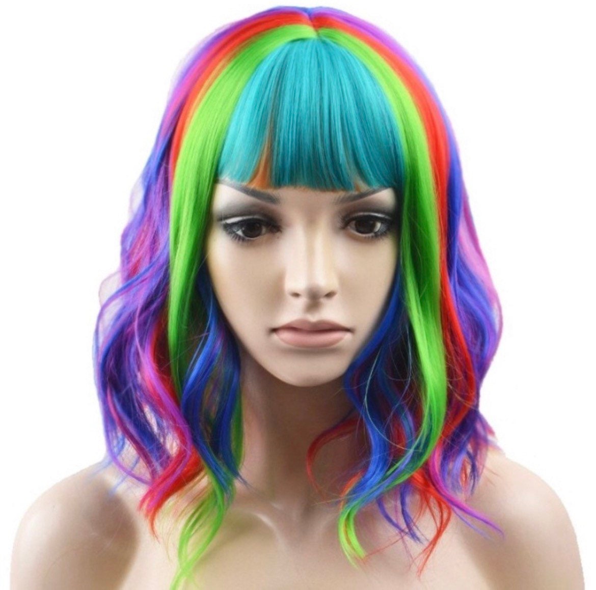 Illiana 14" Regenbogen Vollmütze Perücke Neu von FASHIONDEITYHAIR