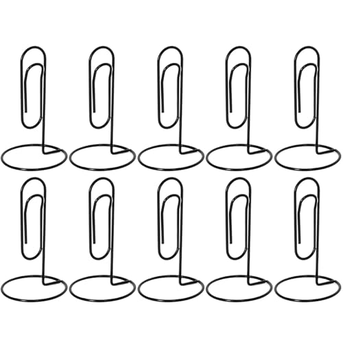 10 Stück Schreibtisch-Fotohalter, Bilderhalter Für Mitteldekorationen, Nordische Büroklammer-Tischkarten-Notizhalter, Plattierter Geometrischer Visitenkartenhalter Für Papiernotizen von FASSME