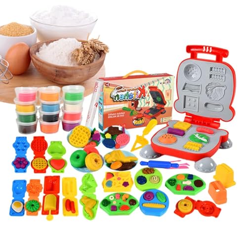 FASSME Modelliermasse | Fun Play Dough Küchenkreationen,Dough Kitchen Creations Spielset für Mädchen, Geburtstag, Wochenendparty, Geschenk für Kinder von FASSME