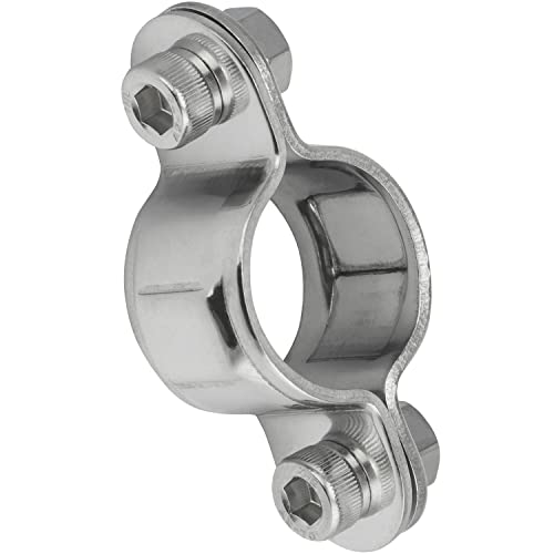 FASTON® Doppelschelle, einfach 25 mm Edelstahl A2 V2A (2 Stück) Schelle Rohrschelle Rohrmittelstück Edelstahlschelle Rohrklemme Klemme von FASTON