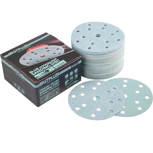 150mm Schleifscheiben Schleifscheiben 6 Zoll 15 Loch Schleifscheiben Schleifscheibe Pad 80 Körnung für Auto Schleifen Metall Holz von FASTPLUS