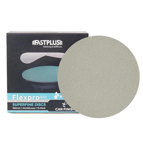 Schleifpapier 150mm Klett 15 STÜCKE Schleifpapier P3000 Fine Finishing Schleifscheiben Siliziumkarbid Klett Schleifpapier Rund Nass trocken Schleifpapier Klett für Exzenterschleifer(6 Inch) von FASTPLUS