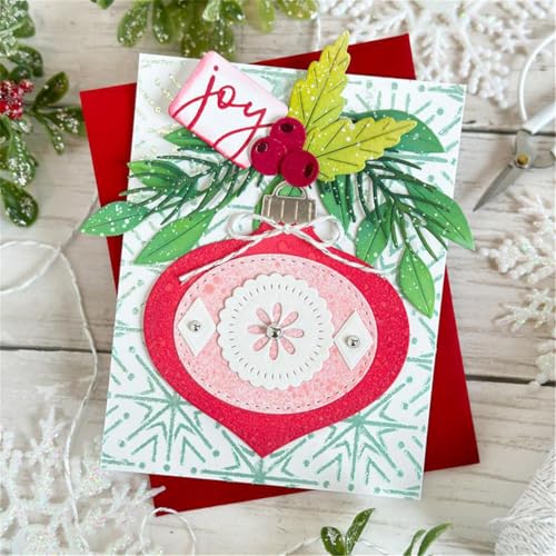 FAWENUCY Stanzschablonen für Scrapbooking, Weihnachten, Metall-Stanzformen für Kartenherstellung, Papierbastel-Stanzschablone, Hintergrundprägeschablonen, DIY-Album-Dekoration von FAWENUCY