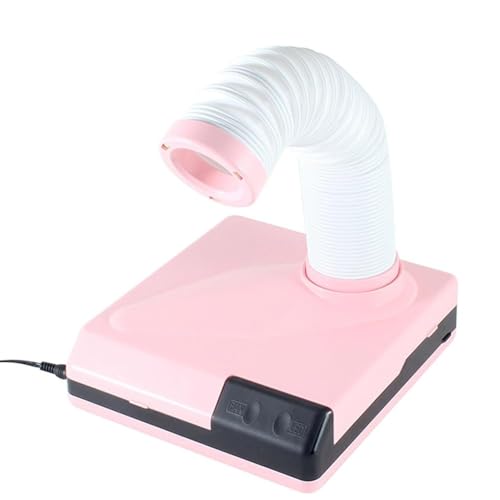 FAcoLL Desktop-Lötrauchabsorber, 60-W-Nagelstaubsammlermaschine mit LED-Licht, um 360° drehbares Teleskoprohr, elektrisches Staubsammler-Manikürewerkzeug pink von FAcoLL