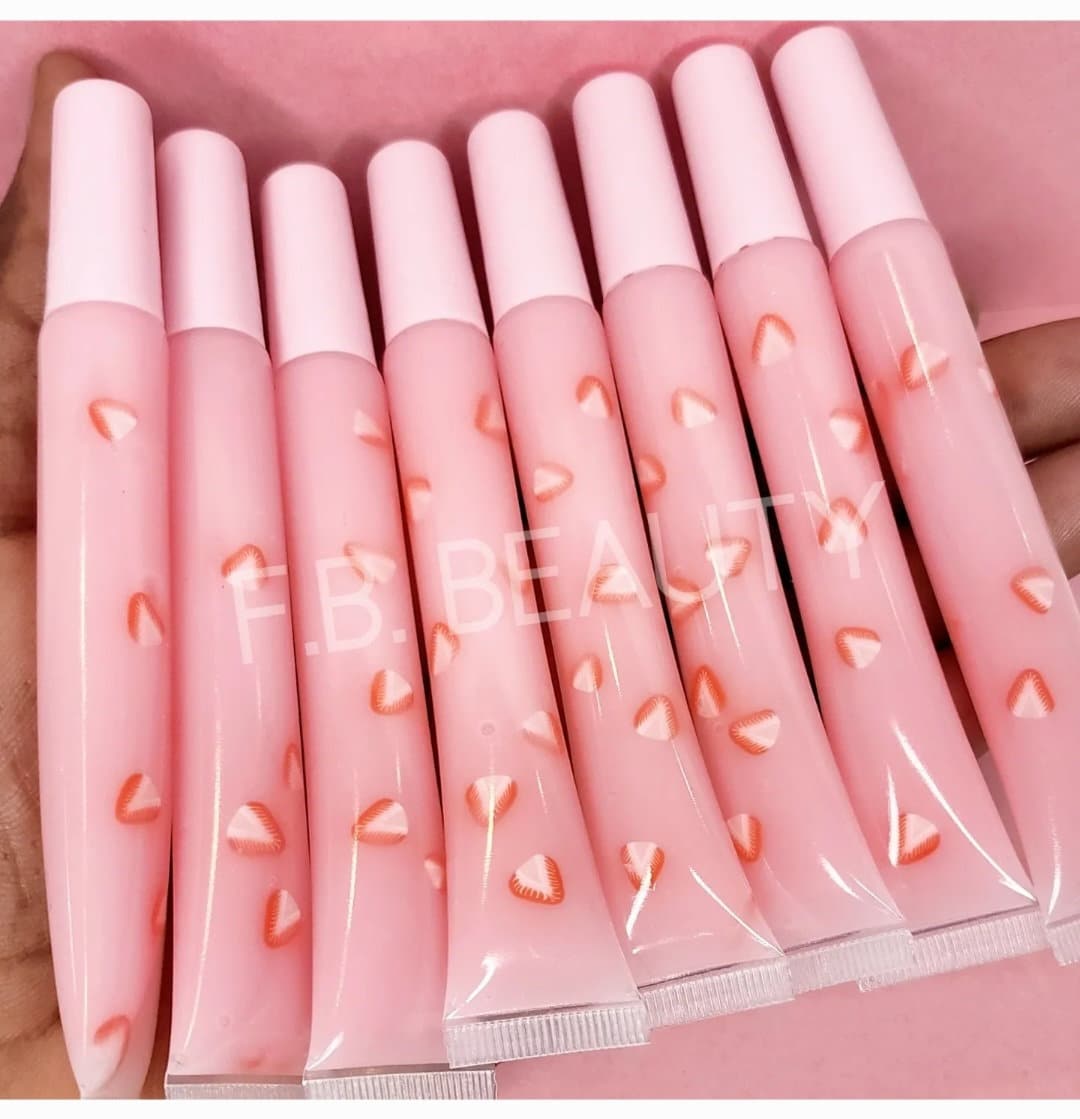 Erdbeere Shortcake Lipgloss Lange Slim Squeeze Tube - Glänzend Klar Feuchtigkeitsspendend Nicht Sticky Hydrated | Grausam von FBBeauty