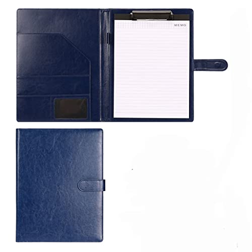 A4 Zwischenablage Ordner mit Speicher, A4 Clipboard Business File Folder Interview Resume Document Storage Organizer For Meeting And Interviews(Blauw,With book) von FBHDKJNFG