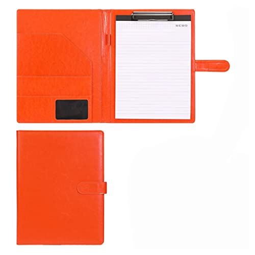 A4 Zwischenablage Ordner mit Speicher, A4 Clipboard Business File Folder Interview Resume Document Storage Organizer For Meeting And Interviews(Oranje,With book) von FBHDKJNFG