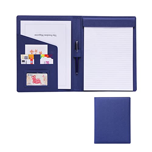 A4 Zwischenablage Ordner mit Speicher, Folder Conference Folder Clipboard Folder Pad Foldover Clipboard for Writing Paper Organiser Portfolio(Blauw) von FBHDKJNFG