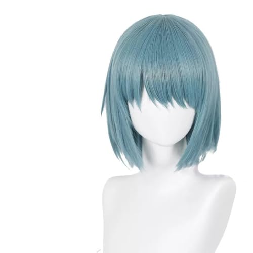 Kurzhaarperücke Anime, Kostümperücke für Anime Synthetische Haar Cosplay Perücke 30cm kurz grau blau Perücken Mode hitzebeständig Perücke von FBHDKJNFG