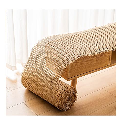 FBHappiness Natural Rattan Cane Webbing Roll, Woven Open Mesh Cane, Hexagon Cane Webbing Sheet, Rattan Dresser, for Diyniture Chair Table Ceilings/50Cm*200Cm(20In*79In) von FBHappiness