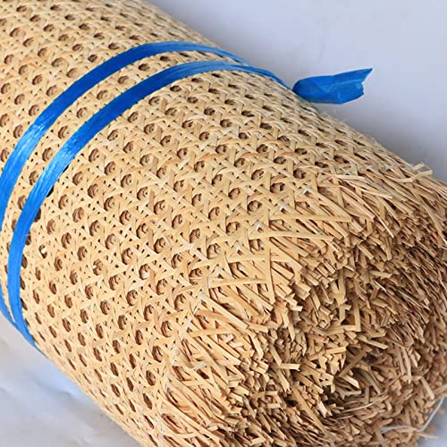 FBHappiness Rattan Cane Woven Webbing Roll Material, Natural Rattanniture Repaimesh Net Open, Rattan Wicker Cabinet Chair Weave Fabric Sheet for Tables, Shelf, Home Decor/30 * 100Cm von FBHappiness