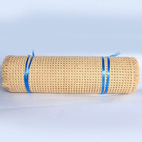 FBHappiness Rattan Cane Woven Webbing Roll Material, Natural Rattanniture Repaimesh Net Open, Rattan Wicker Cabinet Chair Weave Fabric Sheet for Tables, Shelf, Home Decor/30 * 100Cm von FBHappiness