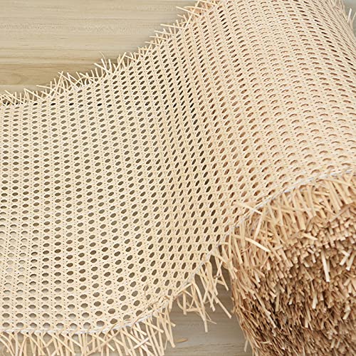 FBHappiness Rattan Cane Woven Webbing Roll Material, Natural Rattanniture Repaimesh Net Open, Rattan Wicker Cabinet Chair Weave Fabric Sheet for Tables, Shelf, Home Decor/30 * 100Cm von FBHappiness