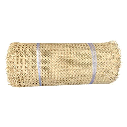 FBHappiness Rattanniture Chair Weave Material Mesh Net Open, Natural Cane Rattan Woven Webbing Roll, Rattan Wicker Sheet Fabricniture Repaifor Cabinet, Door, Bed, Tables, Shelf/Onecolor/100 * 150Cm von FBHappiness