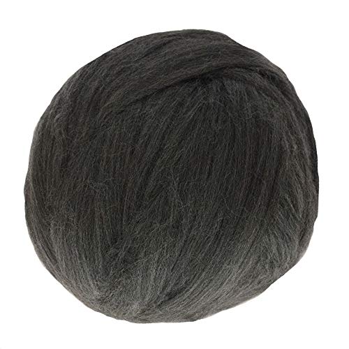 Grobes Garn, supergrobes Garn, Arm-Strickgarn, Decke, dickes Roving-AlternativenStrickgarn, Decke, dickes Roving-Alternativengarn, 500 g, grobes, weiches Garn (Farbe: Blassrosa) (Dunkelgrau) von FBHappiness