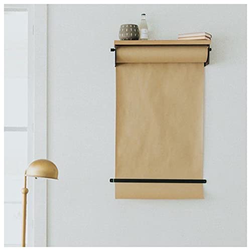 Kraftpapierspender und -schneider mit Papierrolle, an der Wand montierter Metzgemontierter Metzgerpapierrollenhalter für Restaurants, Büros, Küchen und Kinderzimmer (Größe: 130 cm/51 Zoll B) von FBHappiness