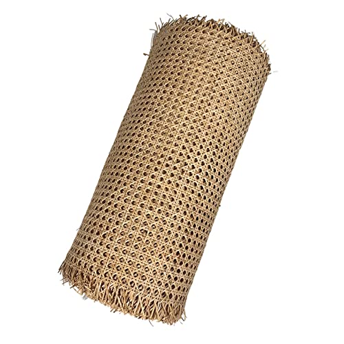 Natural Cane Rattan Woven Webbing Roll, Rattan Wicker Sheet Fabricniture Repairing, Rattanniture Chair Weave Material Mesh Net Open for Cabinet, Door, Bed, Tables, Shelf/Onecolor/100 * 150Cm von FBHappiness