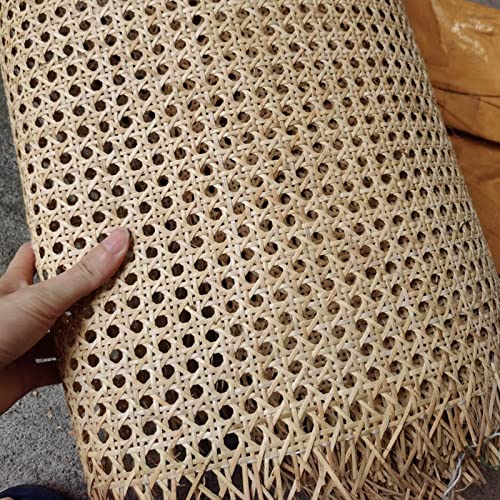 Natural Cane Rattan Woven Webbing Roll, Rattan Wicker Sheet Fabricniture Repairing, Rattanniture Chair Weave Material Mesh Net Open for Cabinet, Door, Bed, Tables, Shelf/Onecolor/30 * 250Cm von FBHappiness