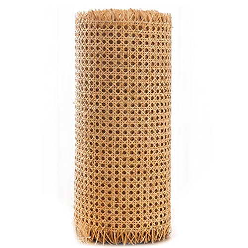 Natural Cane Rattan Woven Webbing Roll, Rattan Wicker Sheet Fabricniture Repairing, Rattanniture Chair Weave Material Mesh Net Open for Cabinet, Door, Bed, Tables, Shelf/Onecolor/50 * 250Cm von FBHappiness