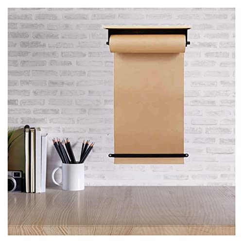 Robuster Kraftpapierrollenhalter und -spender - Zuhause/Studio/Büro/Wohnzimmer, Büro/Wohnzimmer, 40 cm/70 cm/100 cm breiter, wandmontierter Notizpapierständer (Größe: 100 cm/39,4 Zoll breit) von FBHappiness