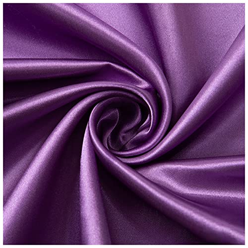 Satinmaterial, hochdichter Satinstoff, 150 cm breit, Meterware für Kleidungshintrial, hochdichter Satinstoff, 150 cm breit, Meterware für Kleidungshintergrund, handgefertigt (Farbe: Violett) von FBHappiness