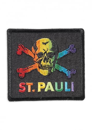 St. Pauli - Totenkopf Regenbogen, Aufnäher 8 x 7,5 cm von FC St. Pauli