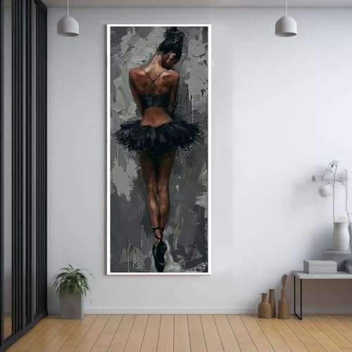 Diamond Painting Ballett schöne Frau 70x200cm，5D Daiments Painting Erwachsene mit Diamond Painting Zubehör，Groß Diamont Painting bilder Set Full Square Drill Geschenk für mädchen Home Wall Décor G97 von FCNUEBVGL